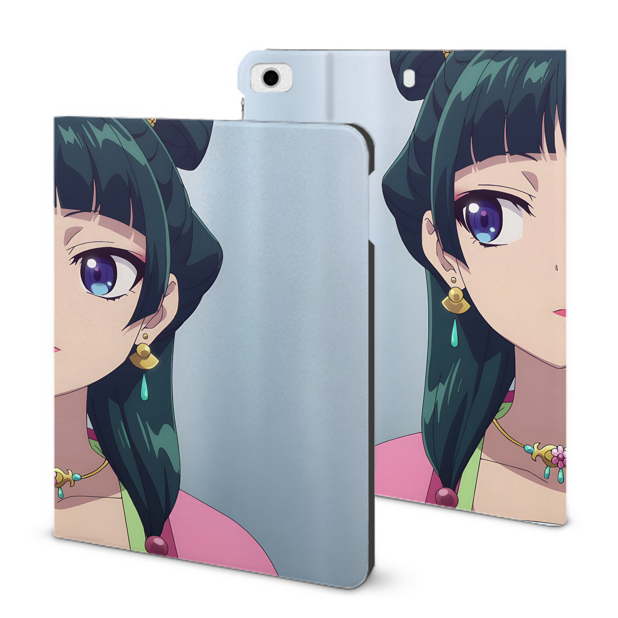 （画像用） 薬屋のひとりごと The Apothecary Diaries IPad ケース ブック型 PUレザー TPU 耐衝撃 軽量 薄型 ペン収納なし 全面保護 IPad 各モデル対応